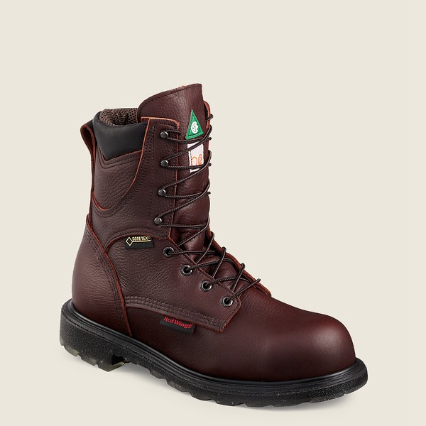 Red Wing Safety Boots Mens Burgundy - Supersole® 2.0 - 8-inch Insulated Waterproof Csa Toe - 3081947